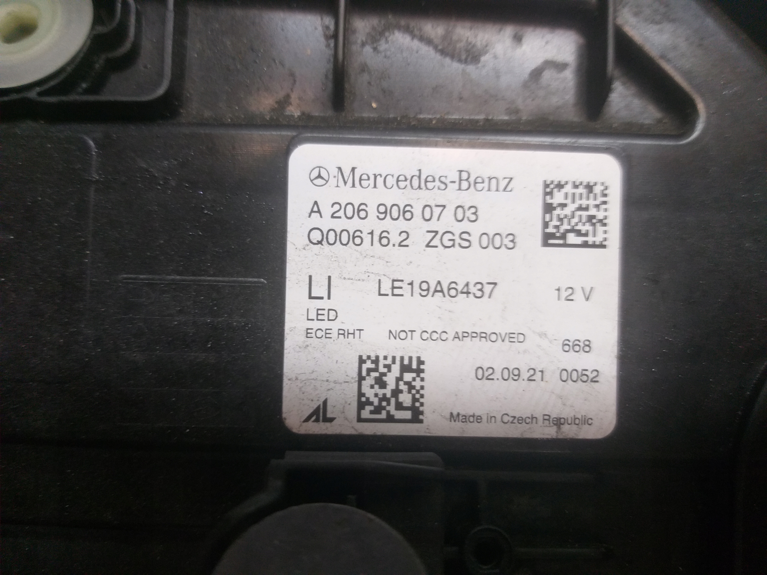 LIGHT FRONT LEFT MERCEDES C KLASA W206 FULL LED LHP A2069060703
