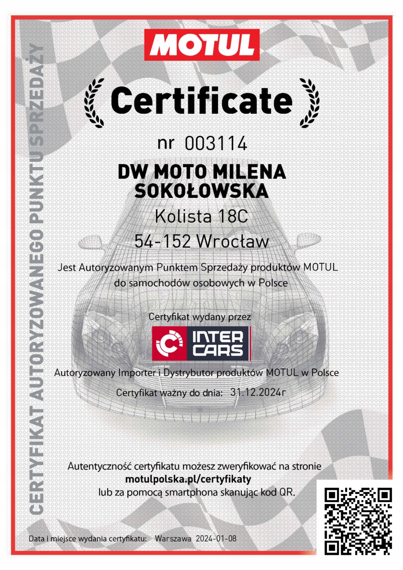 OLEJ MOTUL SPECIFIC 17 FE 0W20 5L Rodzaj syntetyczne