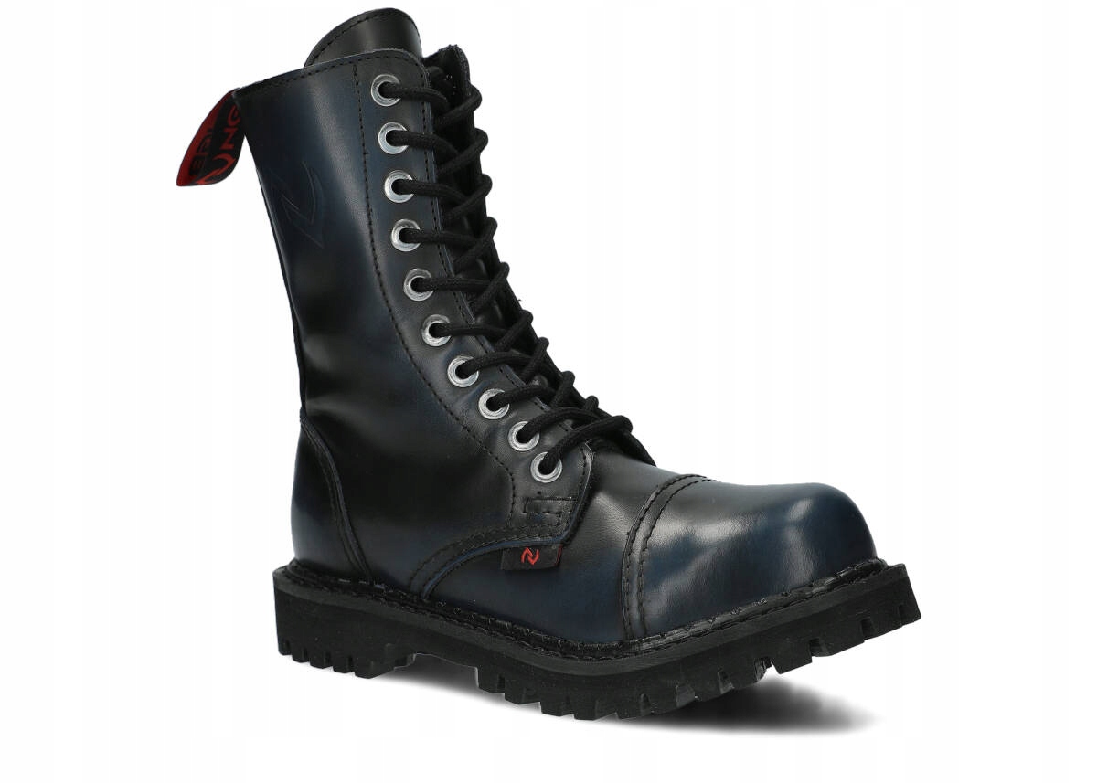 Kanady Dámské Kožené Lícové Námořnická Modrá Černé Nagaba 10H Steel Nose 37