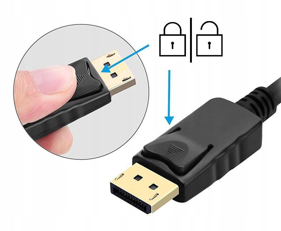 Kabel adapter HDMI Display Port DP przejściówka 4K Model DP-H-30