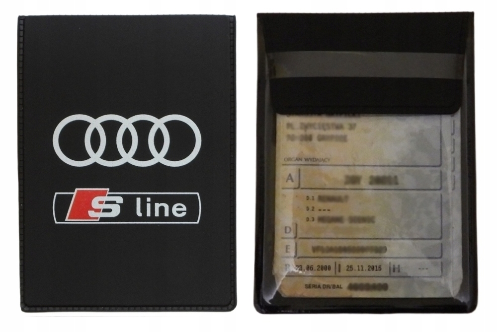 ETUI OKŁADKA NA DOWÓD REJESTRACYJNY AUDI S LINE