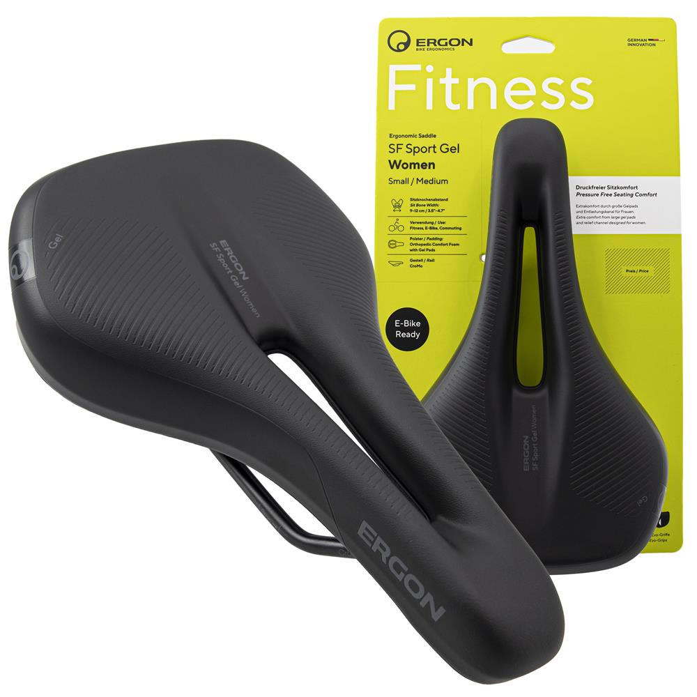 Siodełko rowerowe żelowe Ergon Sport Gel Woman rozmiar S/m czarne damskie