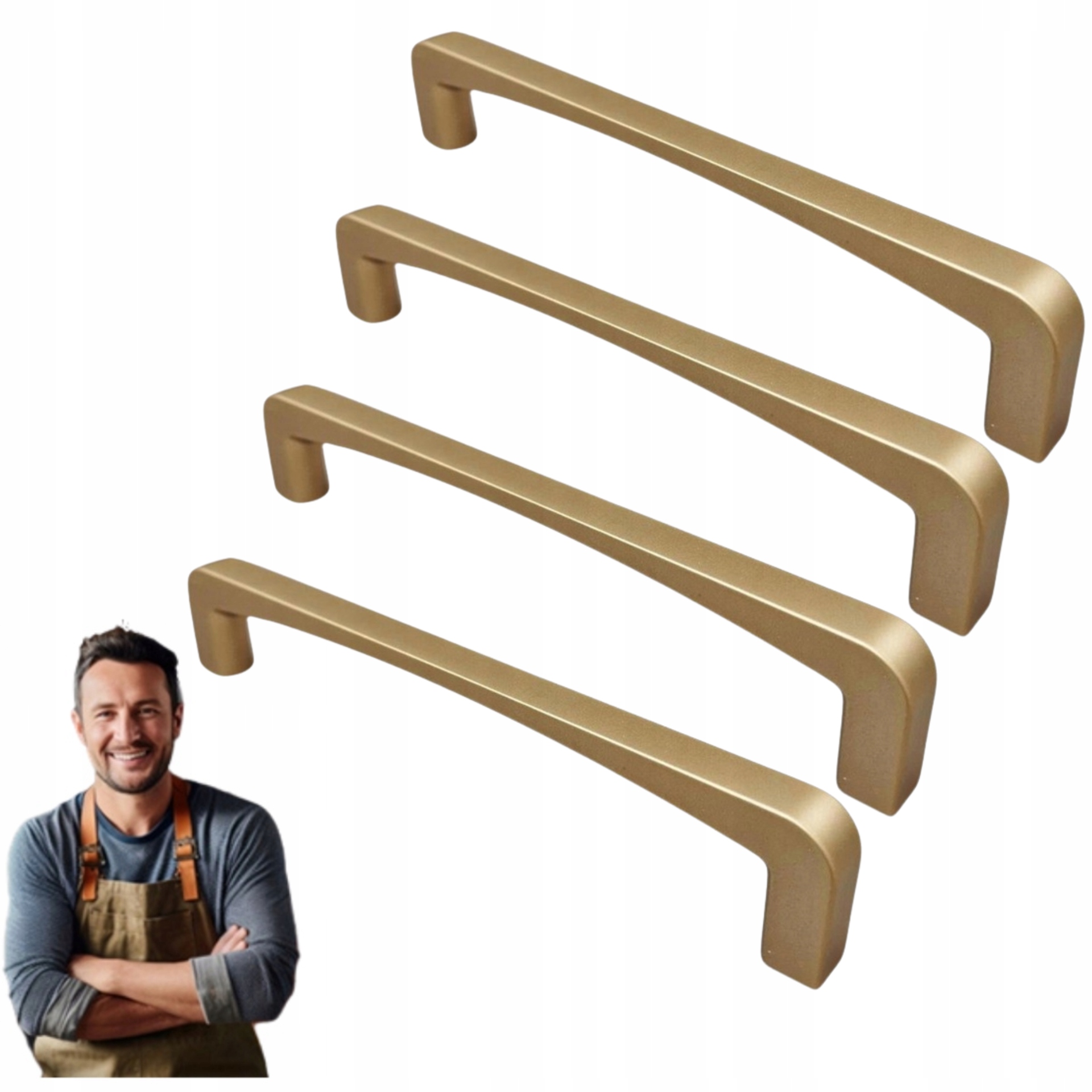 Nábytkový držiak do skrinky Zásuvky Lucia 160 mm Zlatý satén 4ks