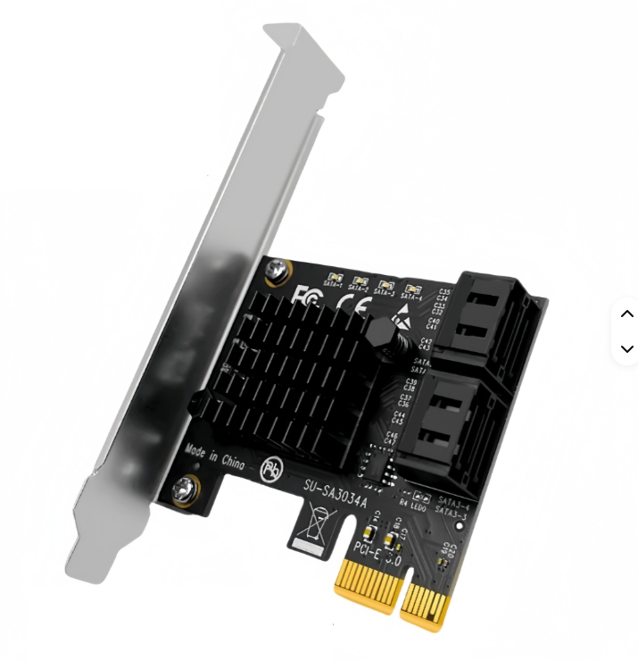 KONTROLER ADAPTER KARTA PCI-E 1X NA 4X SATA 3.0 SERIAL ATA DO 6GB/S