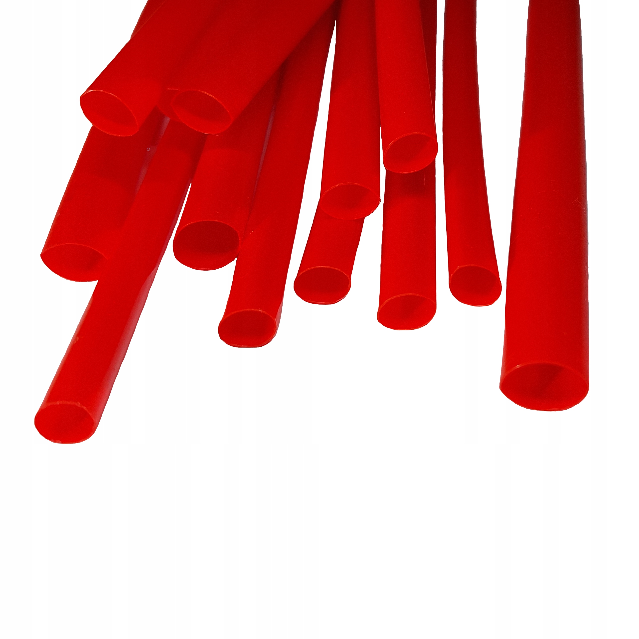 CIENKA RURKA TERMOKURCZLIWA BEZ KLEJU 1 METR 12,7/6,4mm CZERWONA