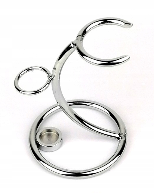 Stojan na štětku na holení a holicí strojek Stabilní kovový