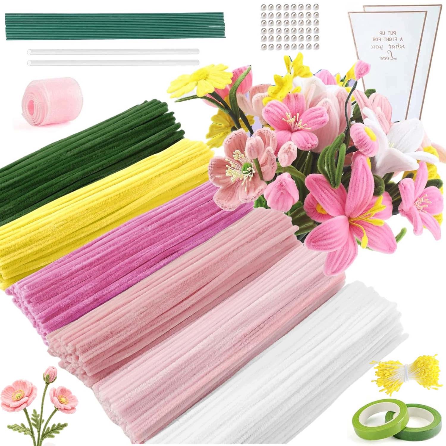 Kreativní Drátky Floristické Sada 500 Ks Diy Kytice Dekorace 30 CM