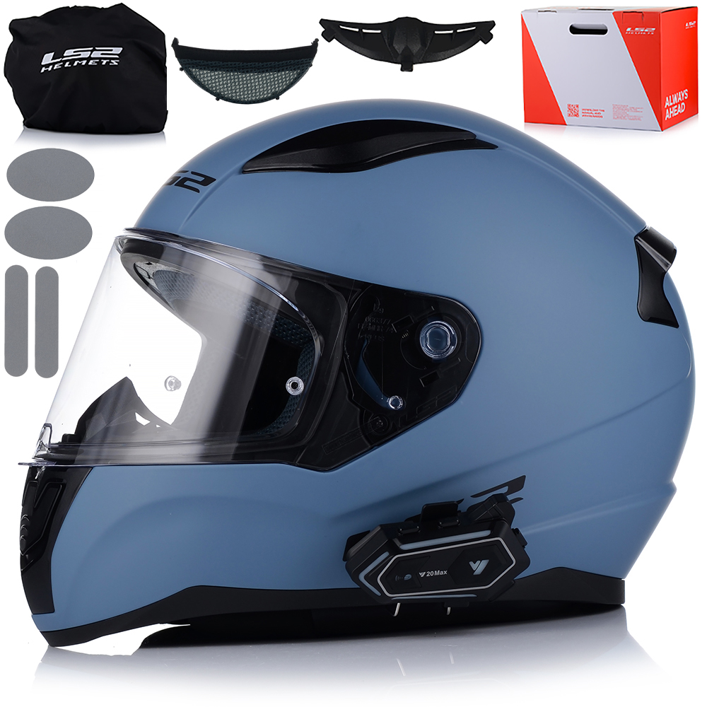 Motocyklová Prilba LS2 FF353 Rapid II Misty Blue Interkom 1ST Bluetooth