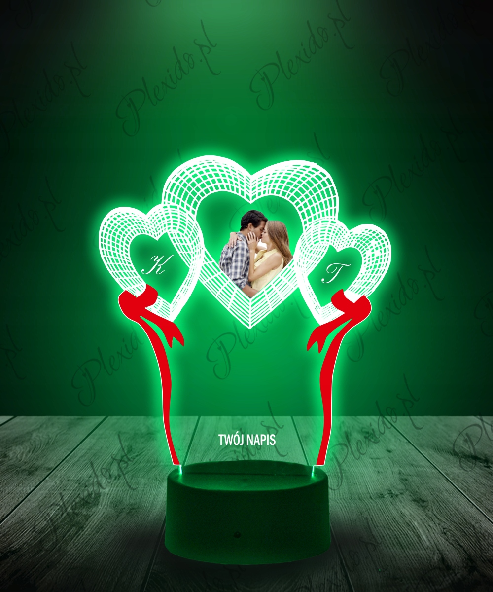 Statuetka Lampka LED Twoje Zdjęcie Serca Plexido EAN (GTIN) 5905342848295