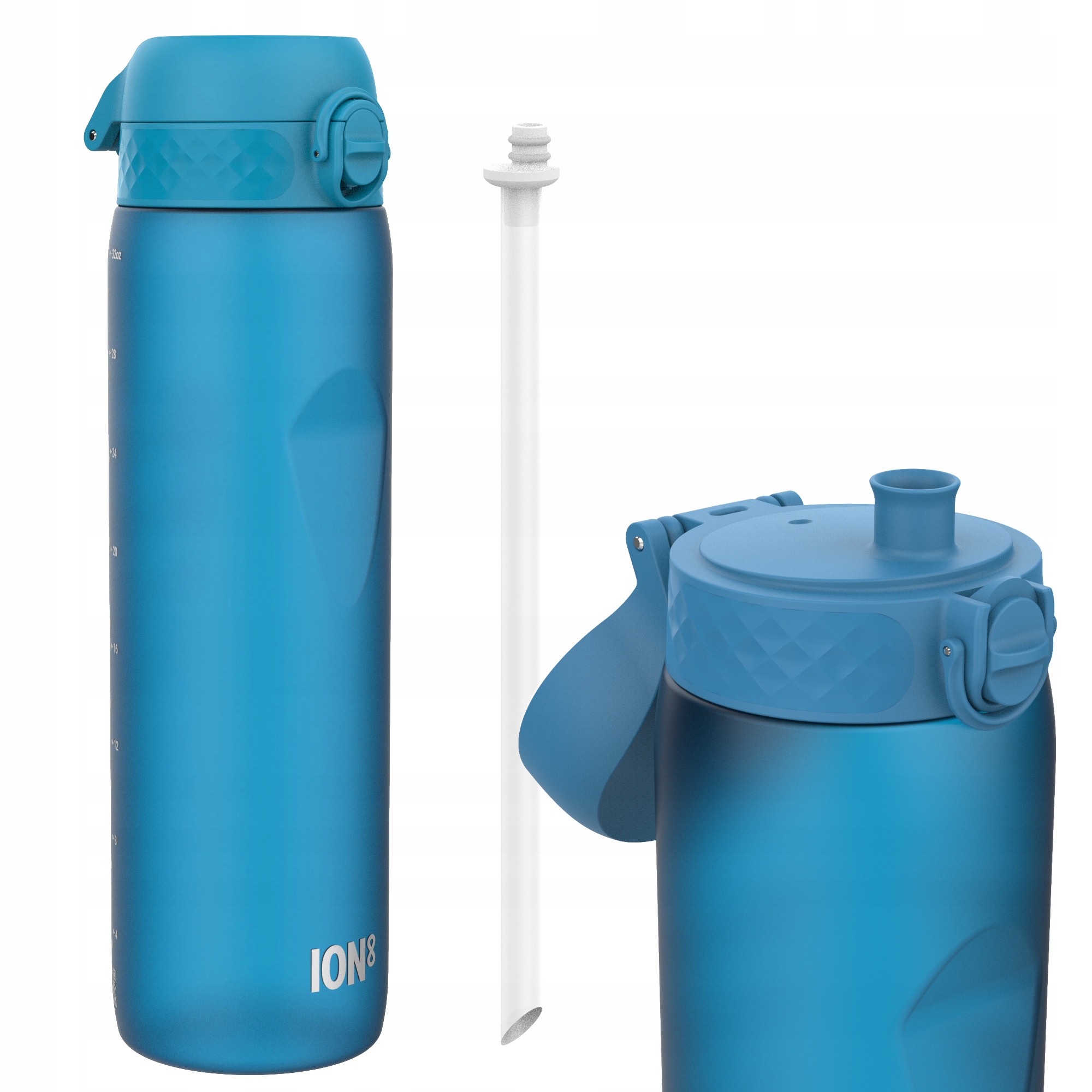 Duży Bidon Ze Słomką Treningowy Sportowy Krótki Ustnik ION8 1 L 1000 ml