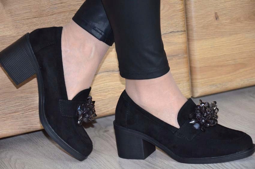 MEGA MODNE MOKASYNY KRYSZTAŁY CZÓŁENKA DAMSKIE BOTKI Z* ITALY STYLE PÓŁBUTY Rozmiar 40