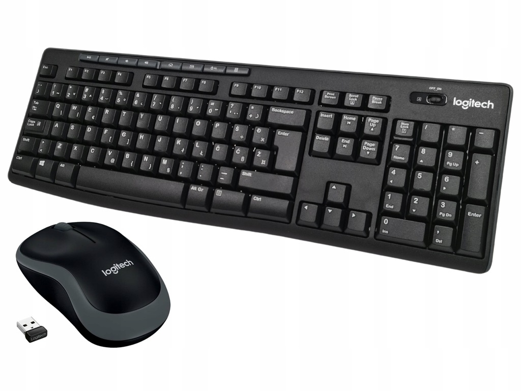 Sada bezdrátové klávesnice a myši Logitech MK270 (K270+M185) Qwertz