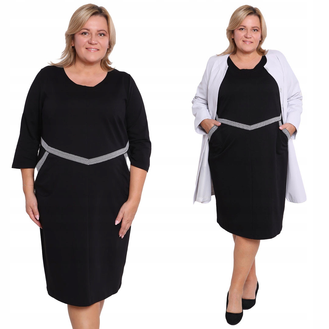 Černé šaty s kapsami velikost 62