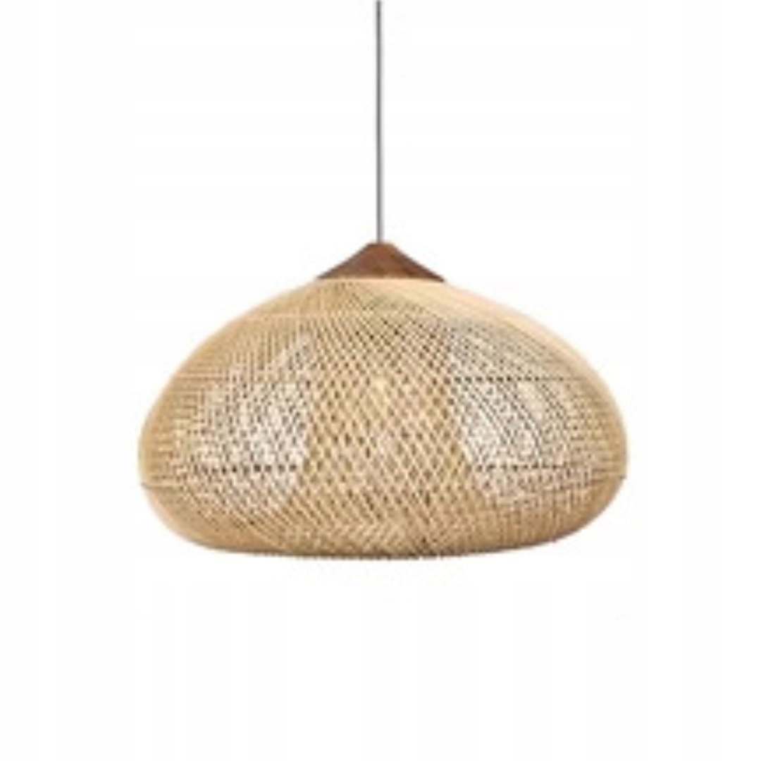 Dekorativní ratanová závěsná lampa – 40 cm (přírodní barva)