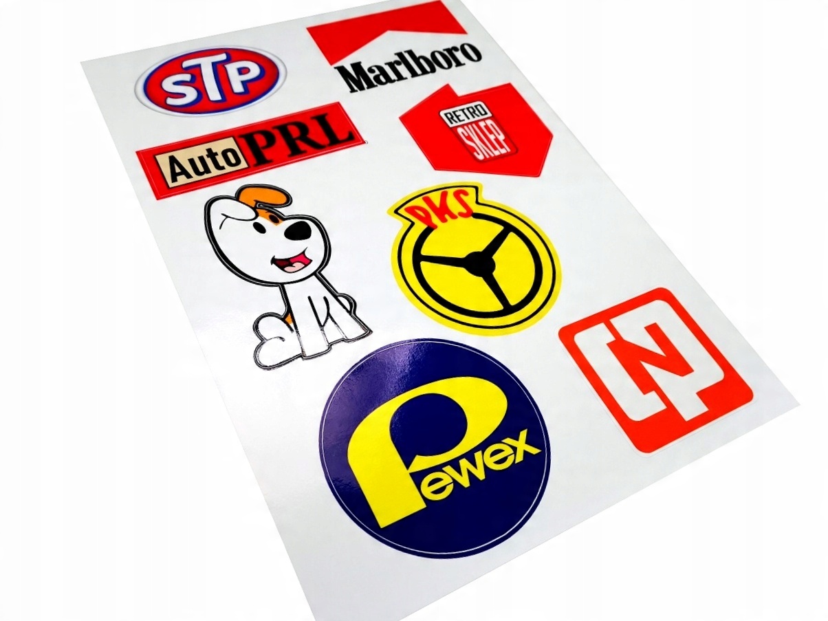 

Plansza naklejek Prl format A4 naklejki retro 1