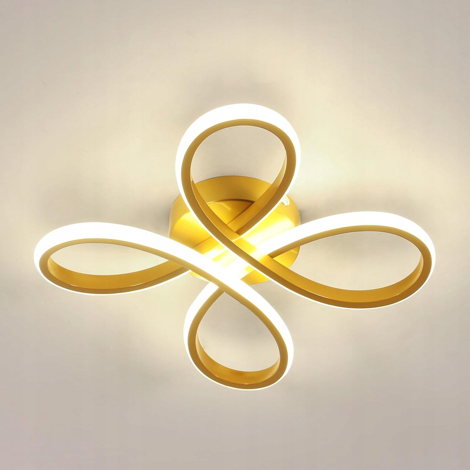 Lampa Sufitowa Wisząca Zyrandol Led Złoto Loft Nowoczesny 30W 4500K