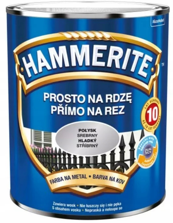 

Hammerite Połysk Srebrny 2,5 L
