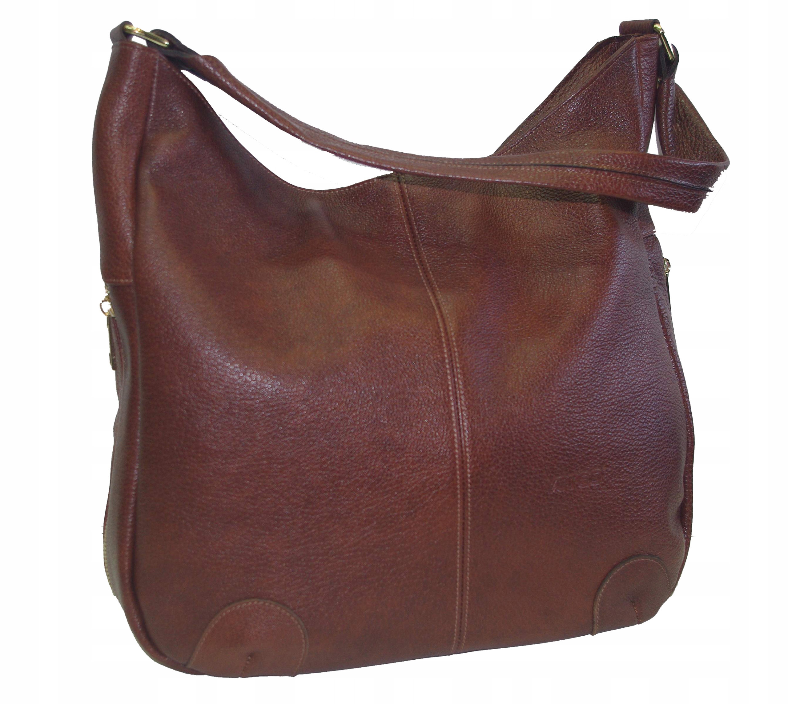 Verso Dámská kožená kabelka přes rameno v hnědé barvě