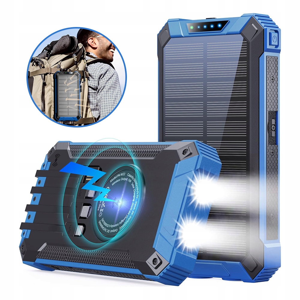 Solární powerbanka 10000 mAh 173*89*28 mm Usb