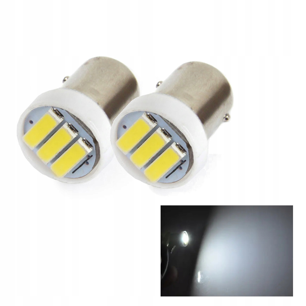 Żarówki Led T4W 3x Led Chip 5600K Day White żarówka postojówka BA9S Smd 12V