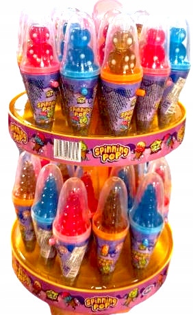 Levně Sada Anba Spinning Pop Lízátko s ovocnou příchutí kostí pro hru 15g 36 kusů