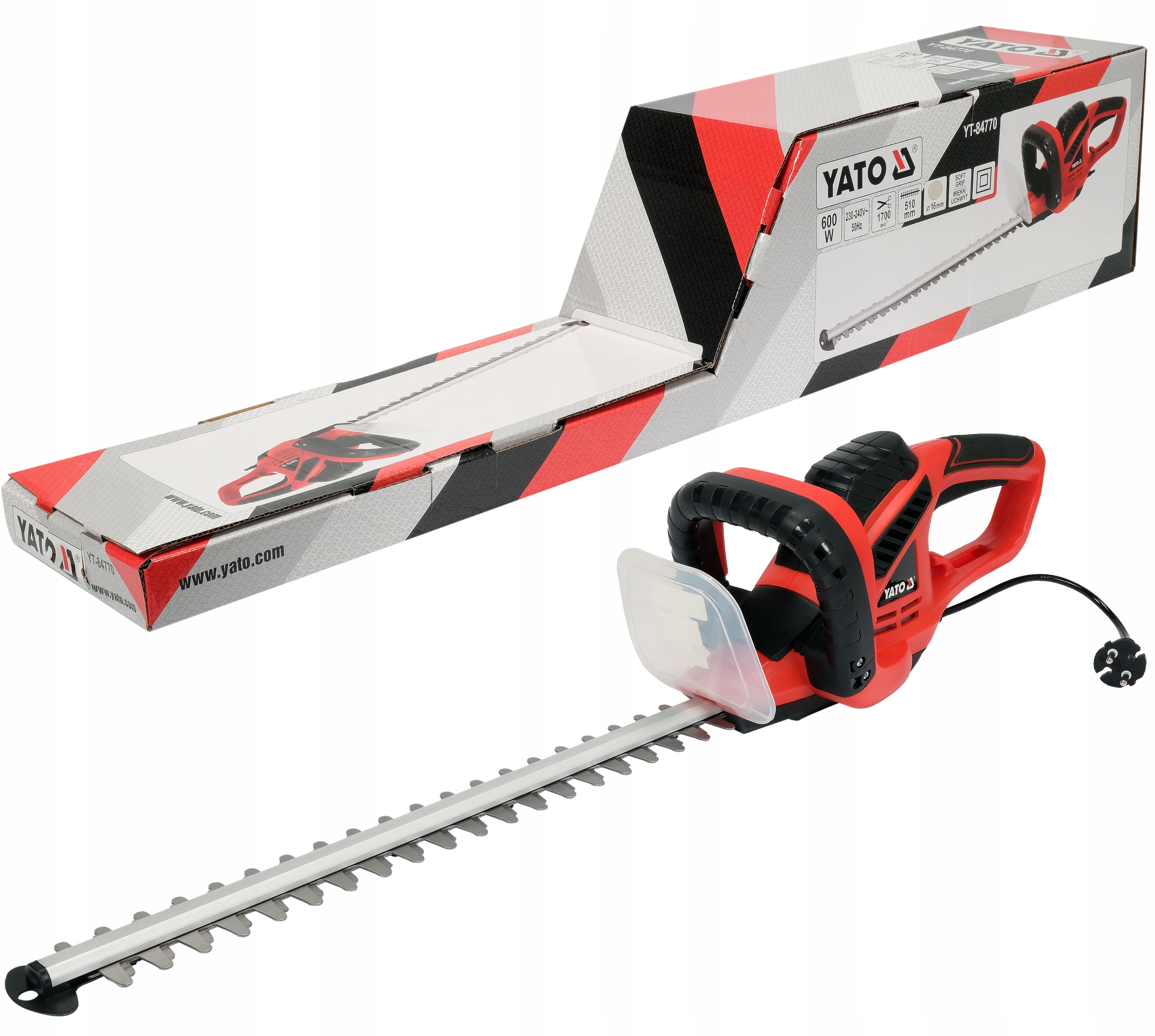 Elektryczne Nożyce Do Żywopłotu Krzewów 600W 51CM