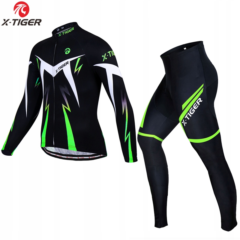 KOMPLET ROWEROWY SPODNIE Z WKŁADKĄ KOSZULKA TERMO Marka X-Tiger