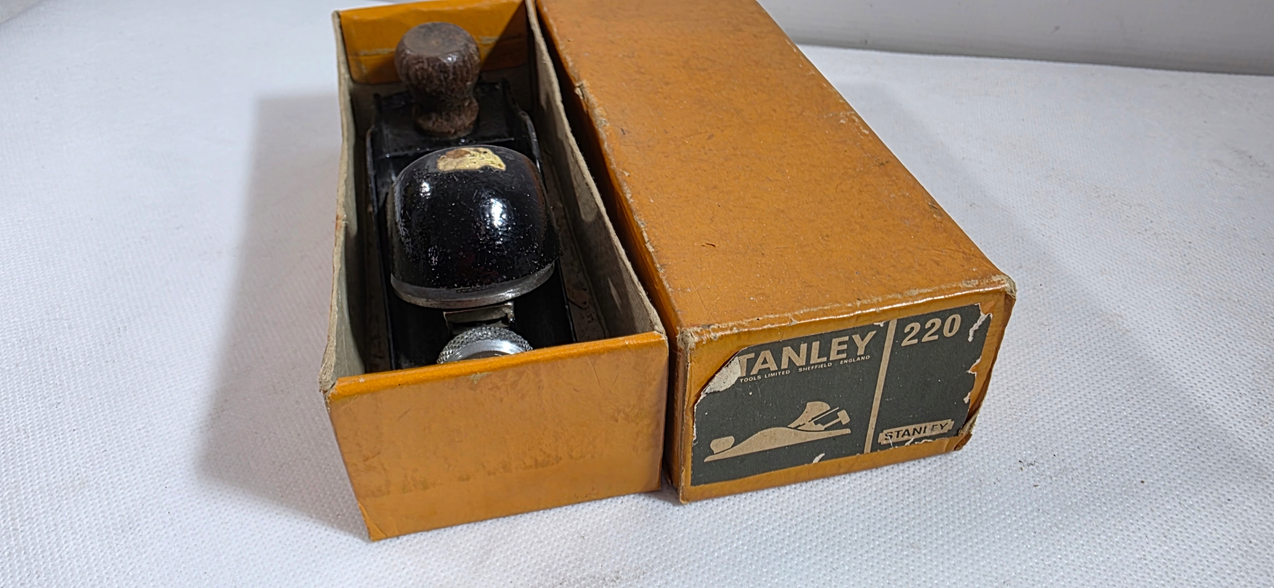 STANLEY 220 STARY MAŁY HEBEL METALOWY