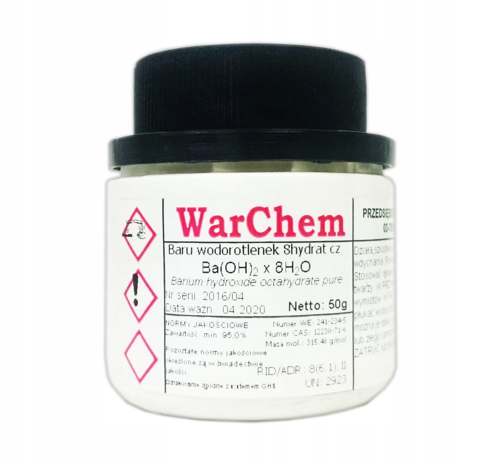 

Wodorotlenek Baru 8hydrat czysty 50g
