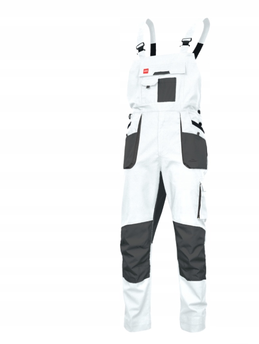 Art.mas Spodnie robocze ogrodniczki Classic Stretch Slim białe r. 56