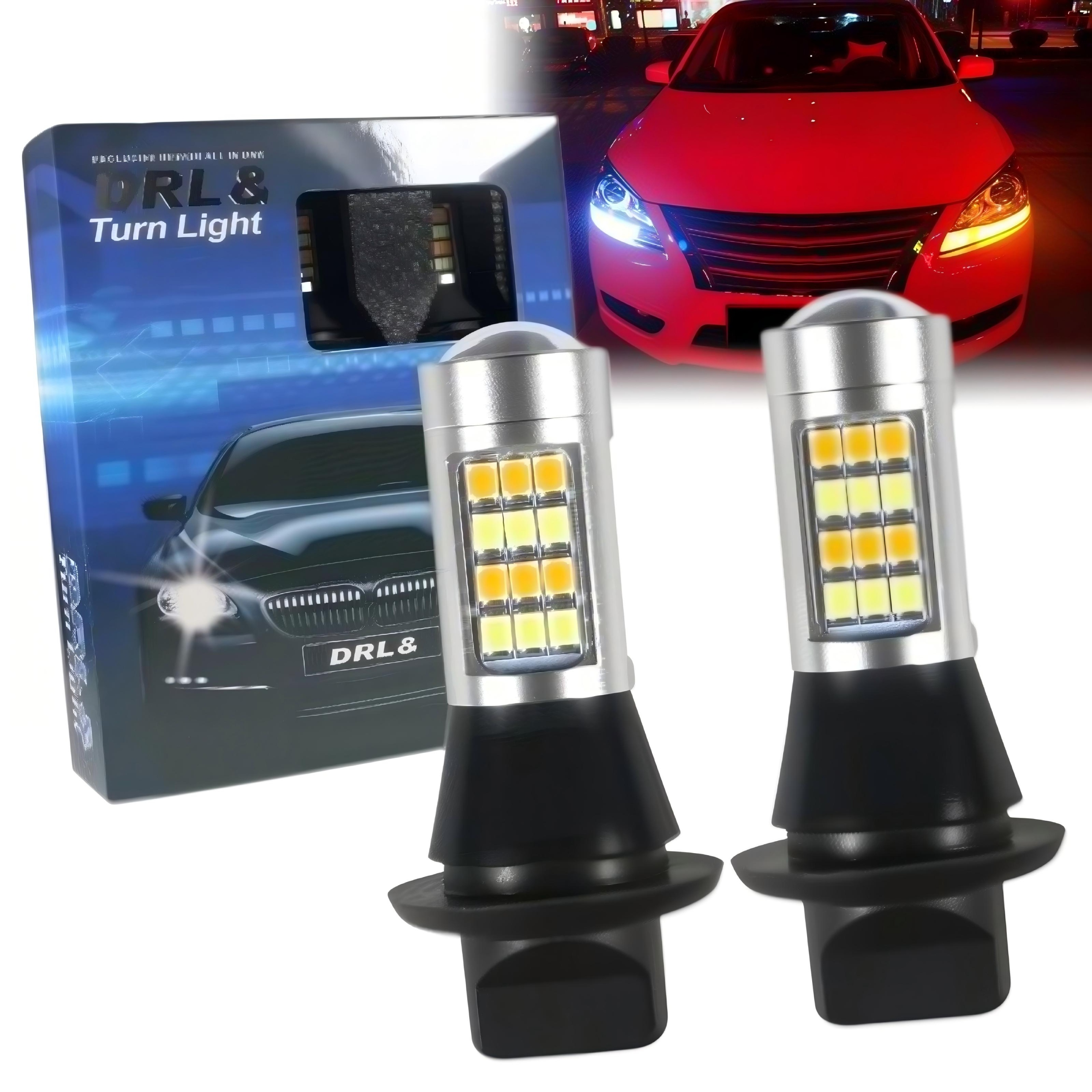 2W1 Światła DZIENNE I KIERUNKOWSKAZY LED DRL P21W PolMart