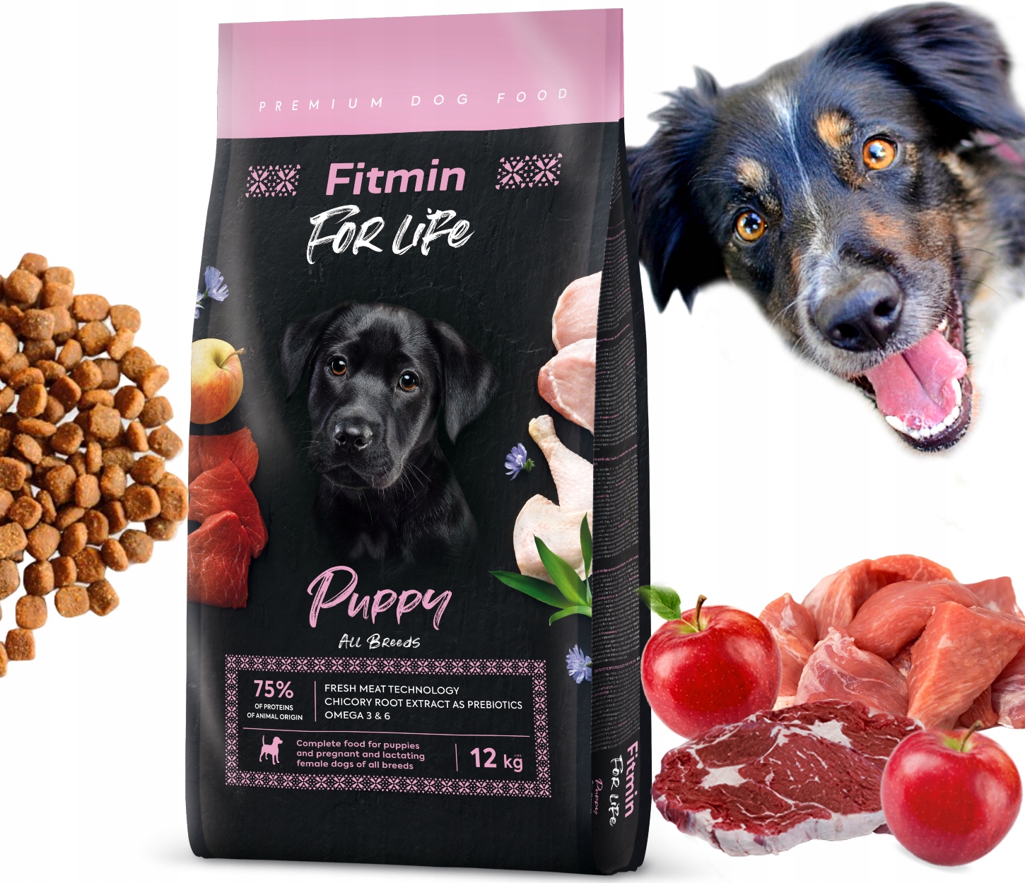 Fitmin For Life Dog Puppy All Breeds sucha karma dla szczeniąt 12kg
