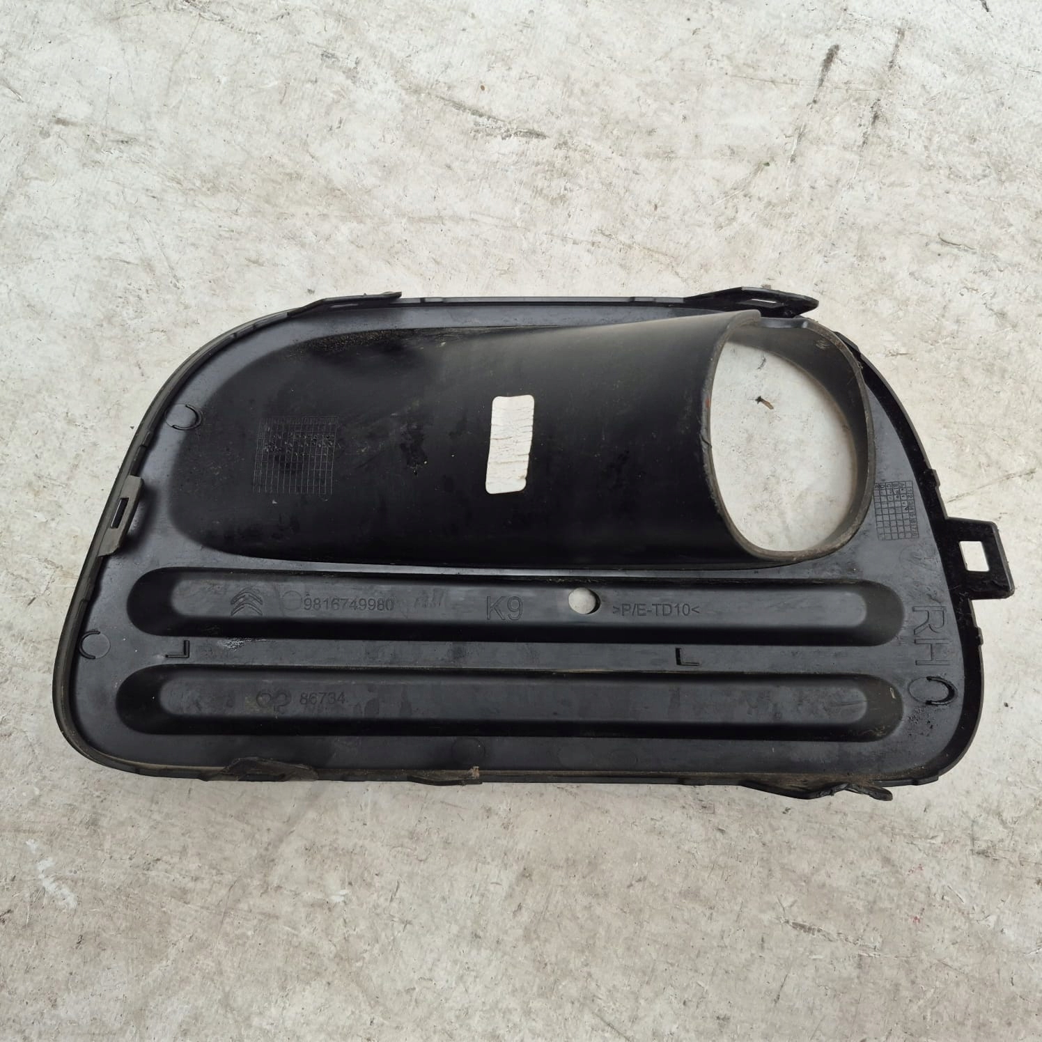 CITROEN BERLINGO 4 IV grid right front right of a bumper front 9816749980