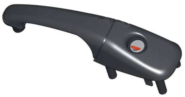 ZAMEK DRZWI KLAMKA ZEWNETRZNA CZARNA PRAWA