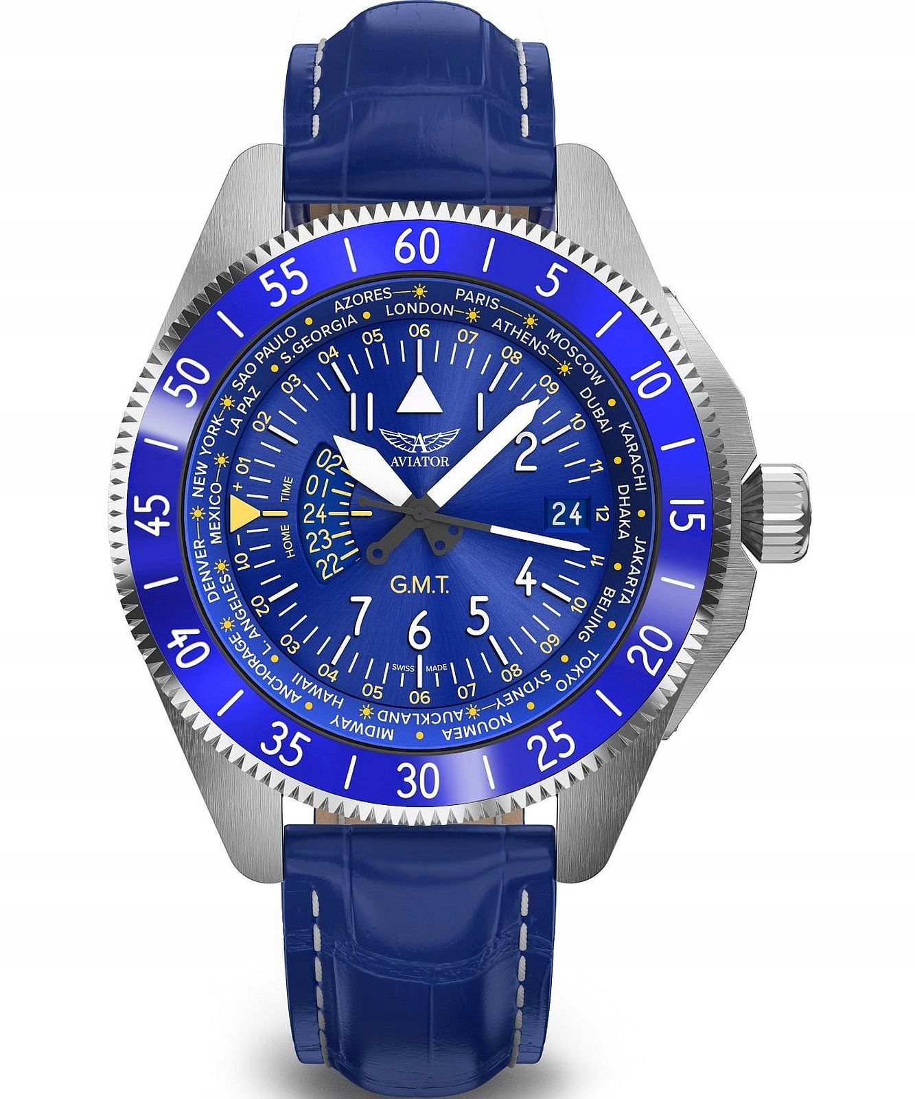 Pánské hodinky Aviator Airacobra Gmt Moderní styl