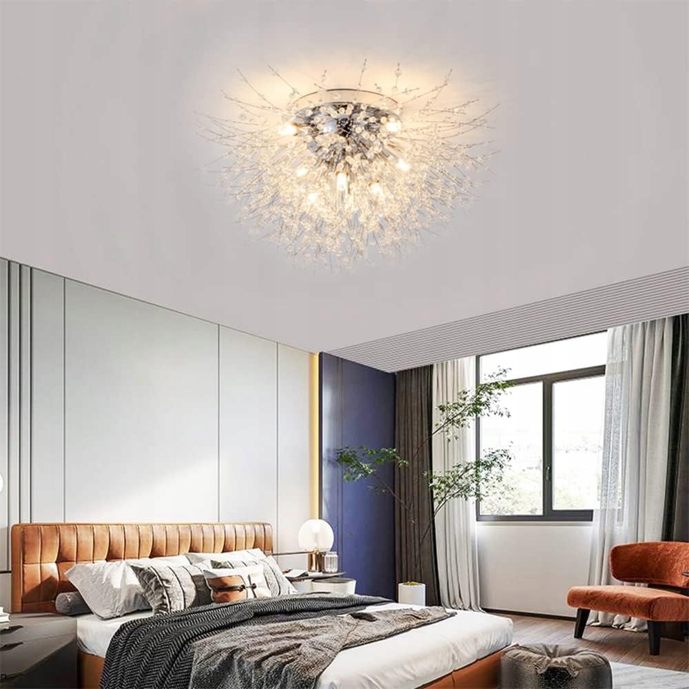 KRYSZTALOWY LAMPA SUFITOWA ŚCIEMNIALNA CHROM G9 Marka Comely