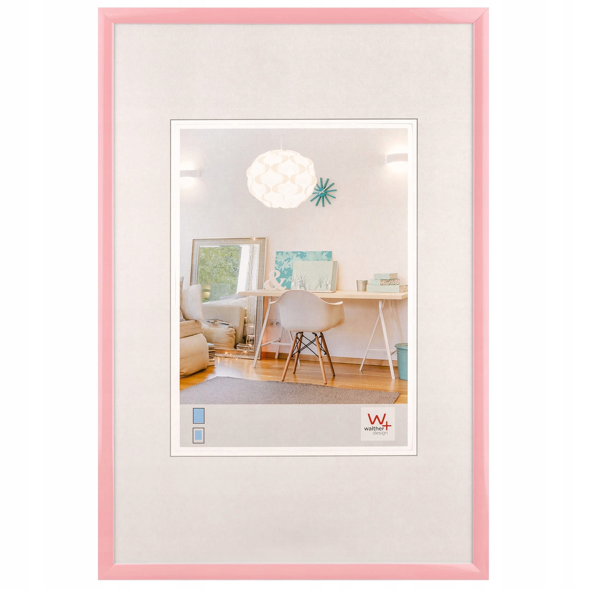 Rámeček na fotografie Walther Design Kv040Q Růžový 30x40 cm Plastové Sklo