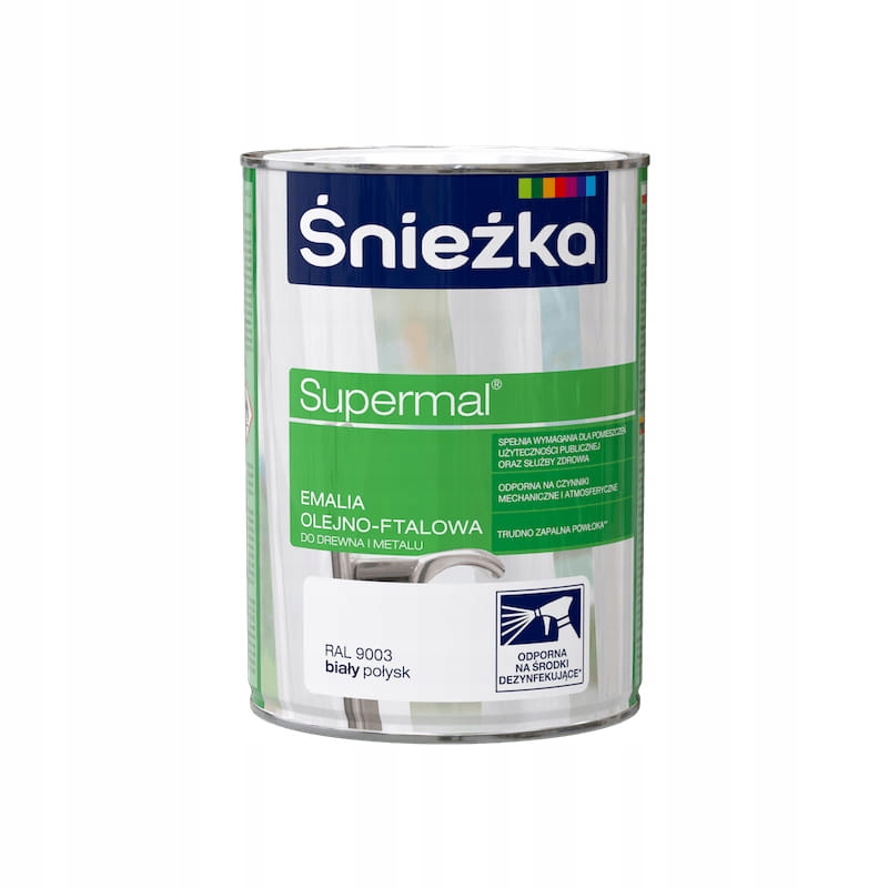 

Śnieżka olejno-ftalowa biały połysk RAL9003 0,8L
