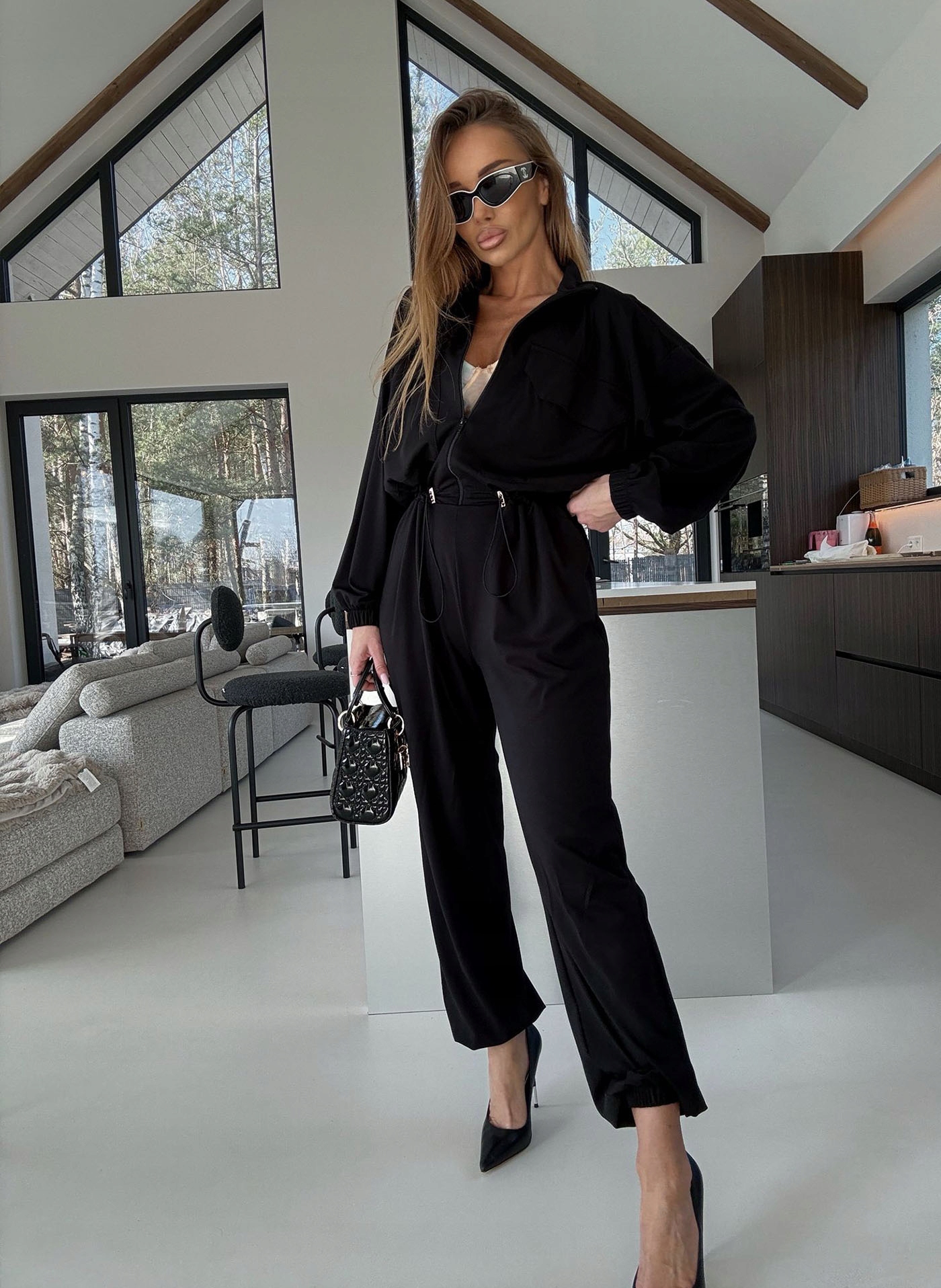 Dámská kombinéza Studio z viskózy Černá Agatha Studio One Size
