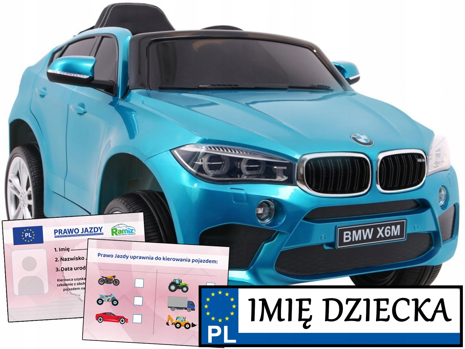 autko elektryczne dla dzieci Bmw X6M pilot dla rodzica Panel Audio na rok