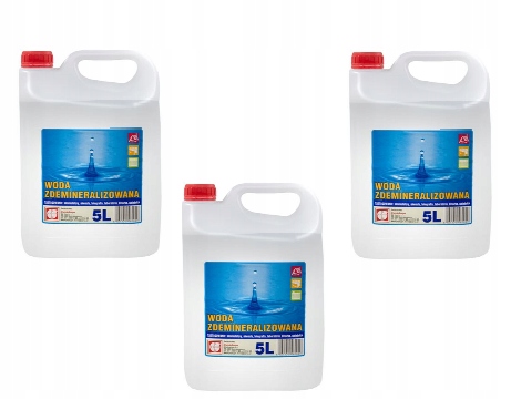 

Woda Destylowana Demineralizowana 15 L 3 x 5L