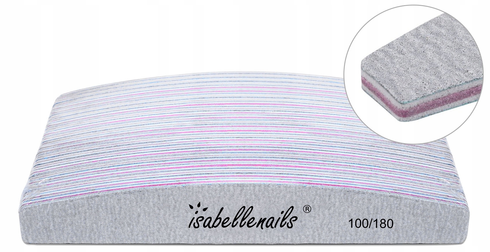 25 x PILNIK DO PAZNOKCI ZEBRA ŁÓDKA 100/180 (CS)