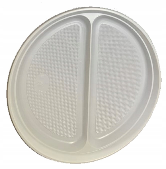 

Talerz jednorazowy plastikowy 2-dzielny 2-ny 2ny