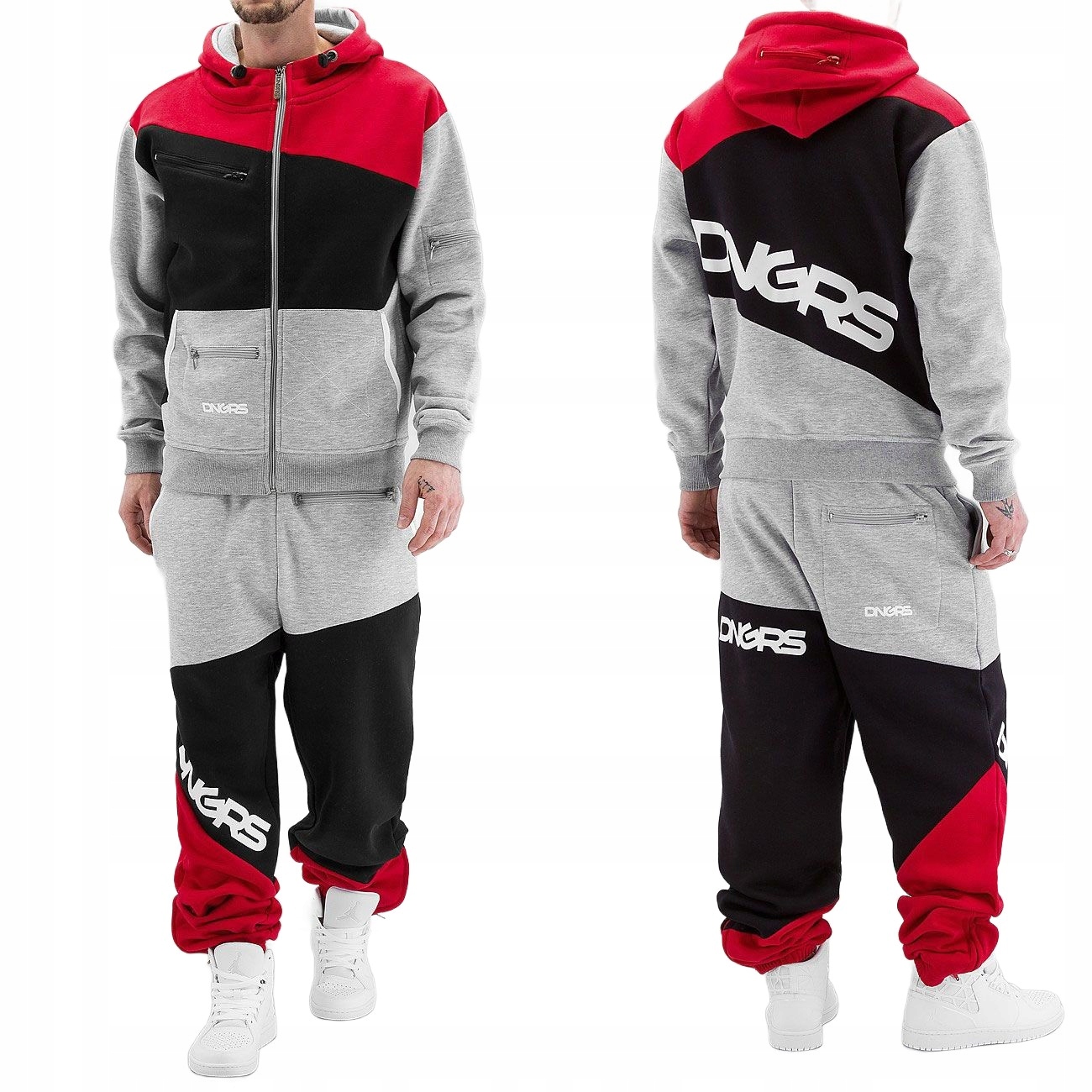 Komplet dress Dangerous Dngrs Suits Sweat red 4XL Mikina s kapucí