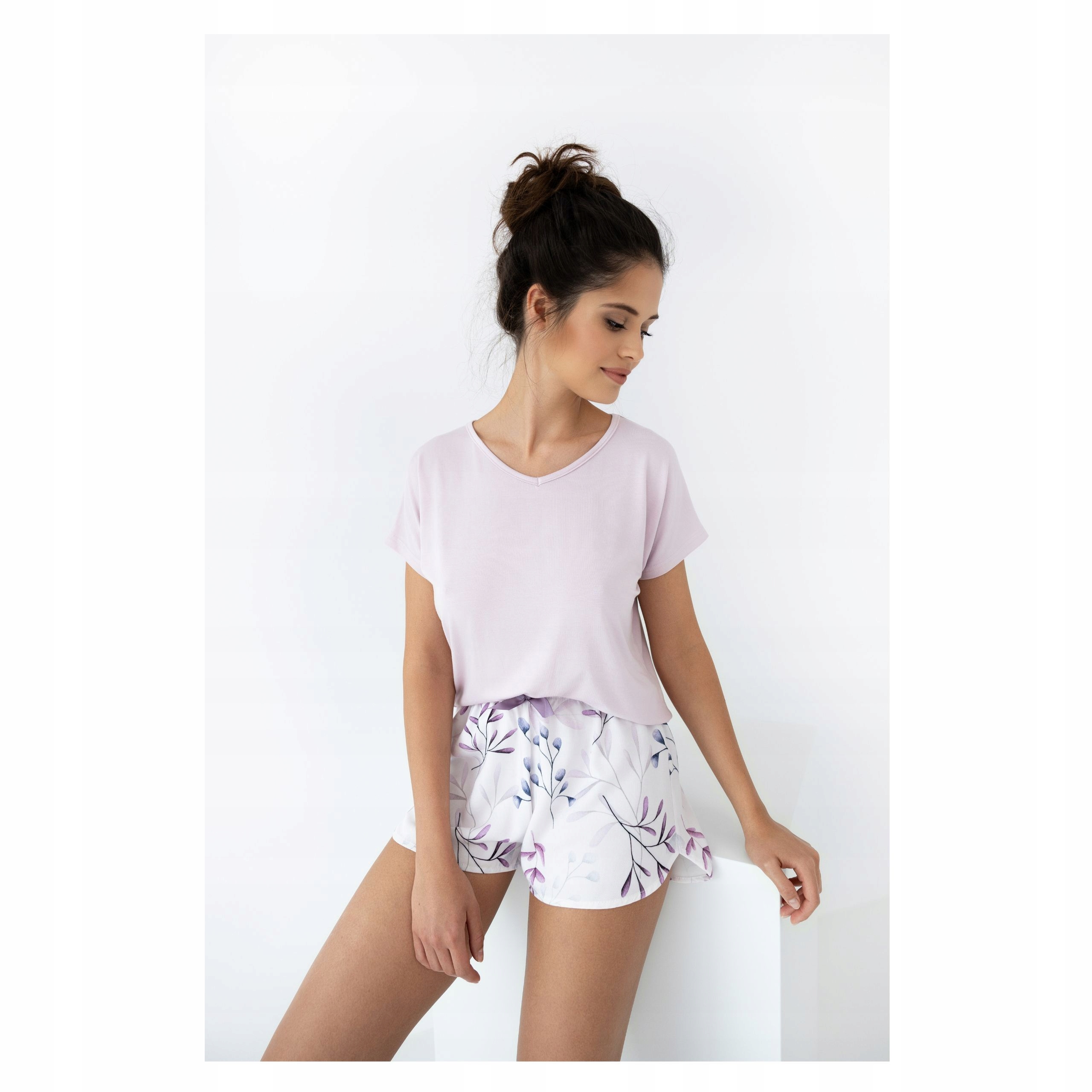 Estera dámské pyžamo L krátký rukáv vřes Sensis