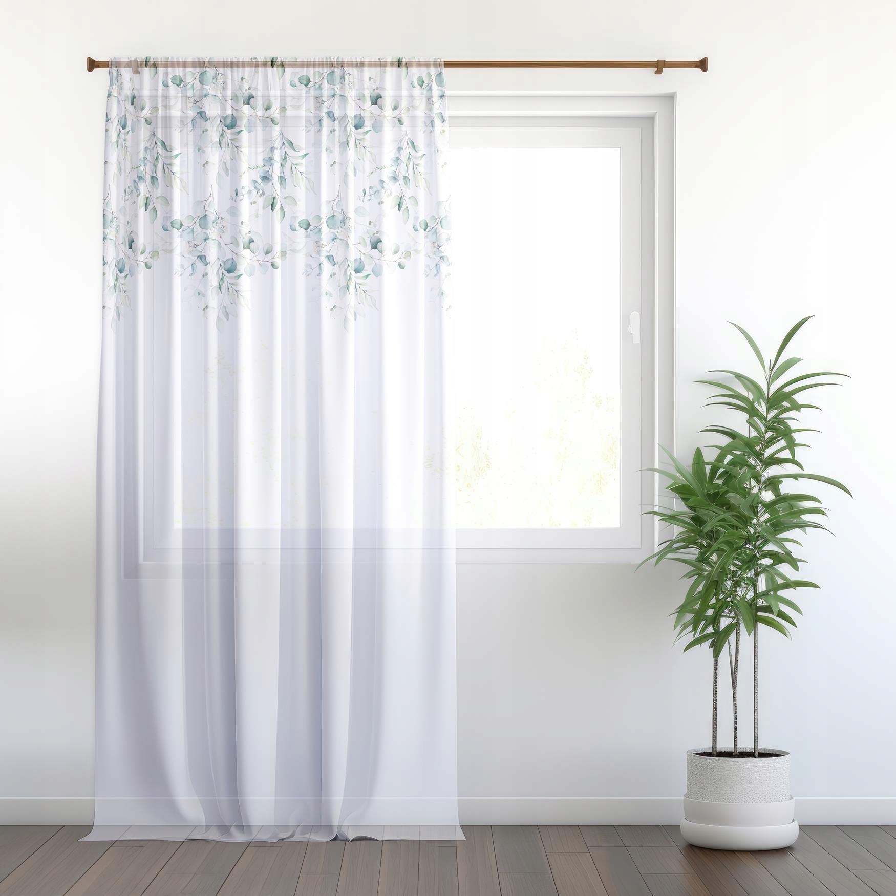 FIRANA GOTOWA 140x230 WOAL BARWIONA WZÓR NA ŻABKI 073 Rodzaj Firana pojedyncza