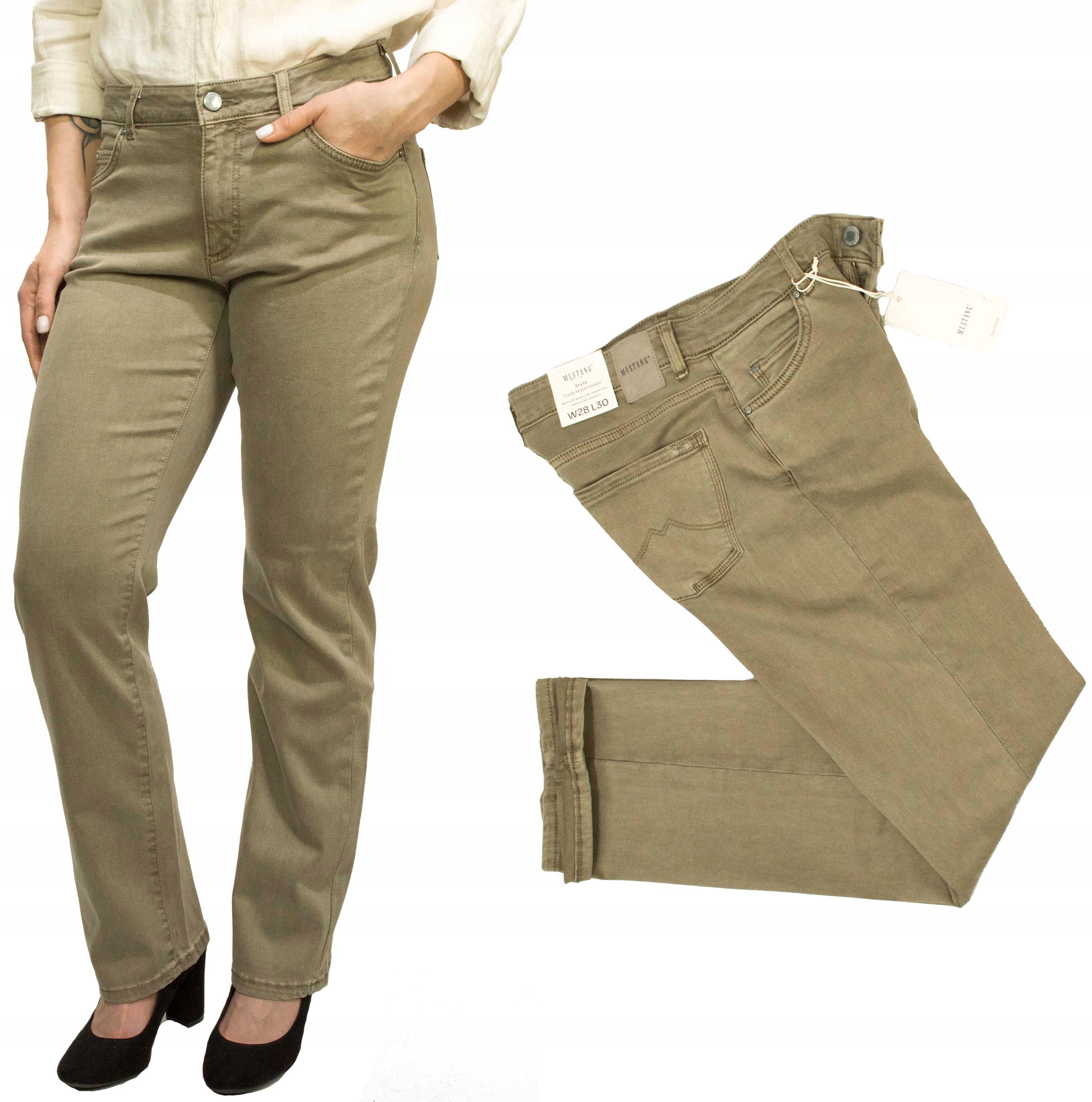 Mustang Crosby Relaxed Straight Fallen Rock dámské džínové kalhoty W34 L32