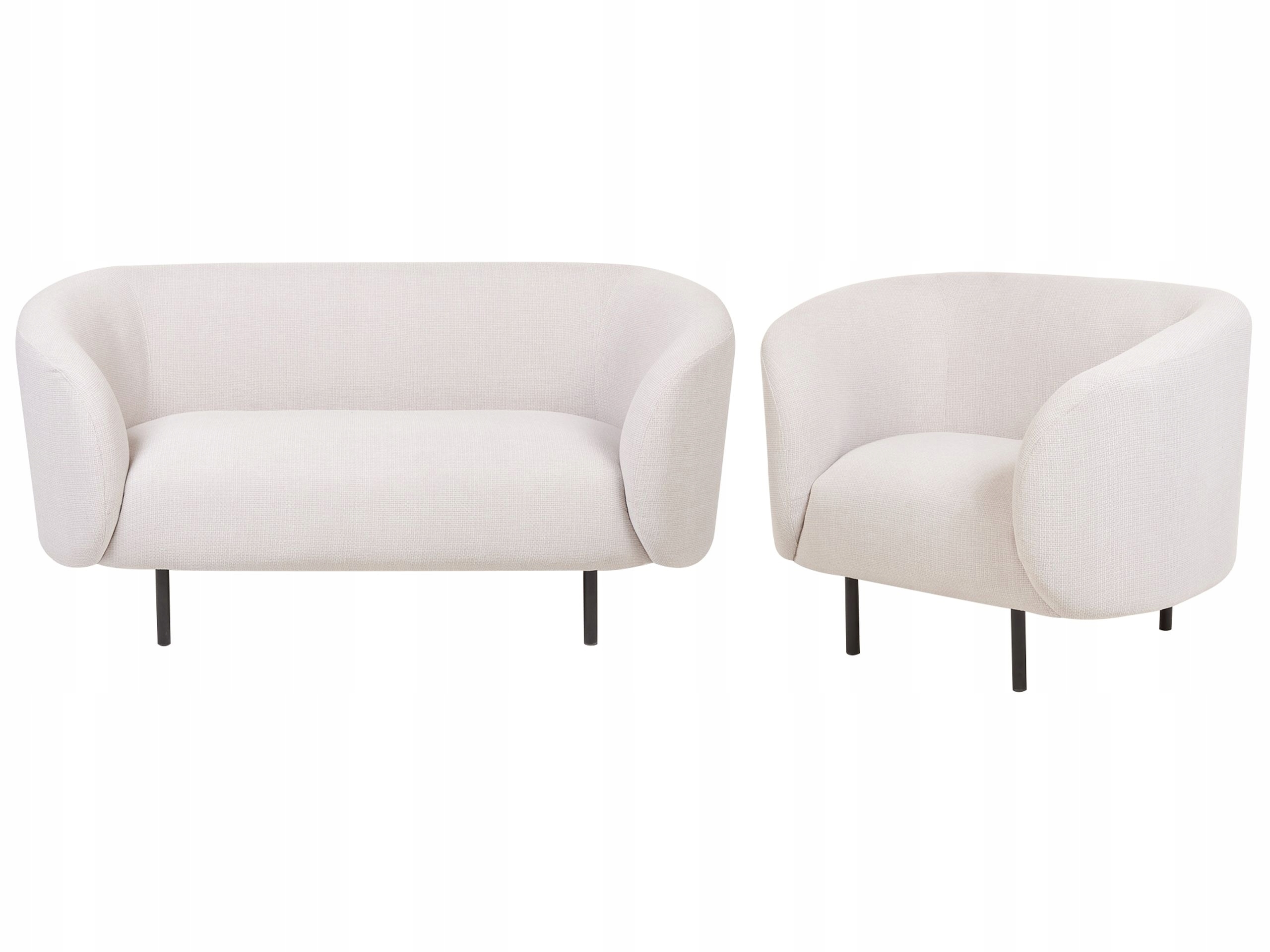 komplet wypoczynkowy sofa fotel beżowy