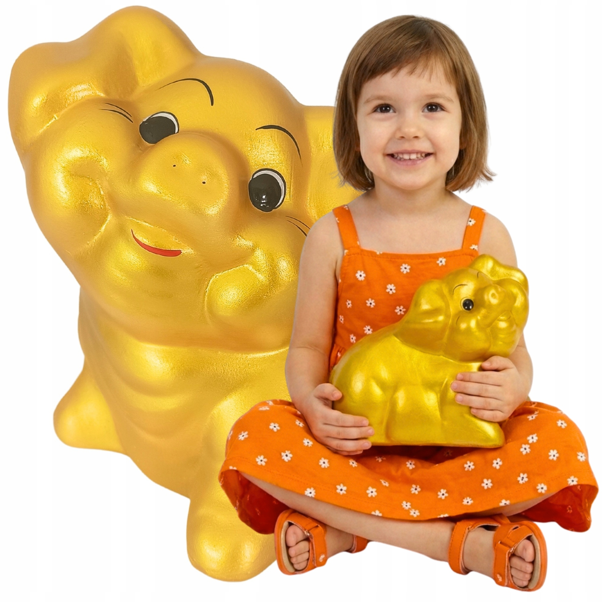 Zlatá pokladnička Dárek na svatba svatební hostina Velká XXL prostorná K Rozbití