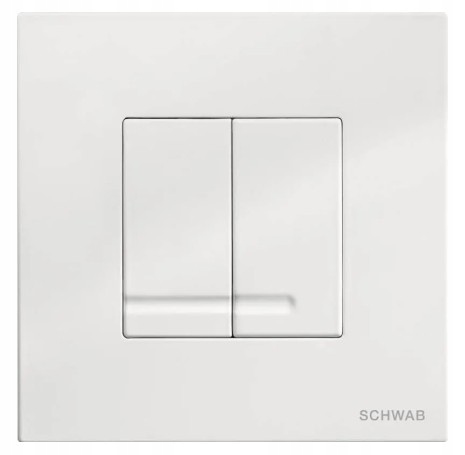 Splachovací tlačítko pro Wc Schwab dvoudílné Arte Duo Bílé 4060415601